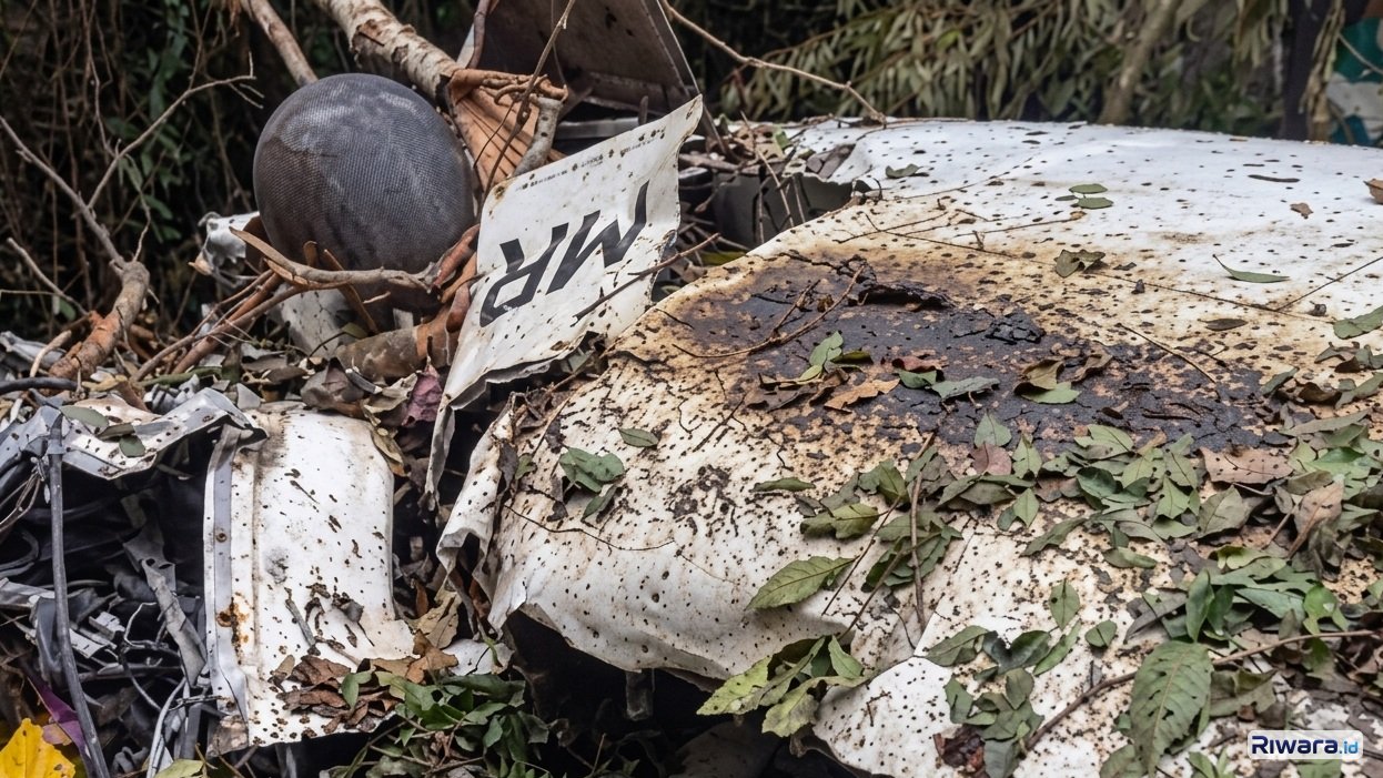 Pesawat Tracep Congo Aviation Let 410 jatuh dan terbakar di Kenge Kongo